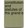 Constitution And Statutes Of The Grand E door Knights Templar United Encampment