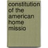 Constitution Of The American Home Missio