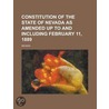 Constitution Of The State Of Nevada As A by Nevada