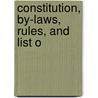 Constitution, By-Laws, Rules, And List O by University Athletic Club