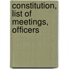 Constitution, List Of Meetings, Officers door American Association for the Science