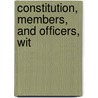 Constitution, Members, And Officers, Wit door Society Of Montana Pioneers