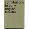 Contributions To Early English Literatur by James Orchard Halliwell-Phillipps