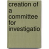 Creation Of A Committee For Investigatio door United States. Rules
