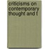 Criticisms On Contemporary Thought And T