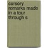 Cursory Remarks Made In A Tour Through S