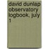 David Dunlap Observatory Logbook, July 1