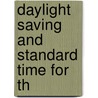Daylight Saving And Standard Time For Th door United States. Commerce