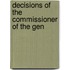 Decisions Of The Commissioner Of The Gen