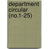 Department Circular (No.1-25) by Massachusetts Dept of Agriculture