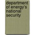 Department Of Energy's National Security