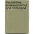 Despatches, Correspondence, And Memorand