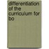 Differentiation Of The Curriculum For Bo