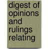 Digest Of Opinions And Rulings Relating by Washington Instruction
