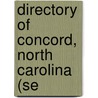 Directory Of Concord, North Carolina (Se door Inter-State Directory Company