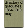 Directory Of Graduates, 1864-1910, May door University Of California