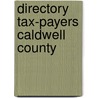 Directory Tax-Payers Caldwell County by William Harvey Sheridan. Mcglumphy