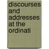 Discourses And Addresses At The Ordinati