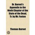 Dr. Burnet's Appendix To The Ninth Chapt