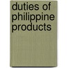 Duties Of Philippine Products door United States. Congress. Means