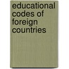 Educational Codes Of Foreign Countries by Sonnenschein