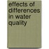 Effects Of Differences In Water Quality