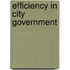 Efficiency In City Government
