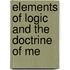 Elements Of Logic And The Doctrine Of Me
