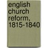 English Church Reform, 1815-1840