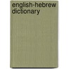 English-Hebrew Dictionary door Waldstein