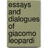 Essays And Dialogues Of Giacomo Leopardi