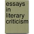 Essays In Literary Criticism