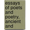 Essays Of Poets And Poetry, Ancient And door Lenoard Warren