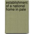Establishment Of A National Home In Pale