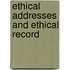 Ethical Addresses And Ethical Record