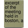 Excerpt Of The Meeting Held In Boston, A door Sons Of the Revolution 1n