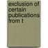 Exclusion Of Certain Publications From T