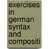 Exercises In German Syntax And Compositi