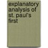 Explanatory Analysis Of St. Paul's First