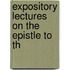 Expository Lectures On The Epistle To Th