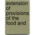 Extension Of Provisions Of The Food And