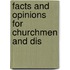 Facts And Opinions For Churchmen And Dis