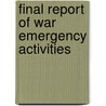 Final Report Of War Emergency Activities door National Jewish Welfare Board