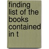 Finding List Of The Books Contained In T door Calif Free Public Library Stockton