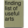 Finding List Of Useful Arts door Seattle Public Library