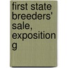 First State Breeders' Sale, Exposition G by New York Holstein-Freisian Association