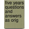 Five Years Questions And Answers As Orig door National Association of Power Engineers