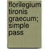Florilegium Tironis Graecum; Simple Pass