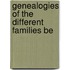 Genealogies Of The Different Families Be