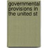 Governmental Provisions In The United St